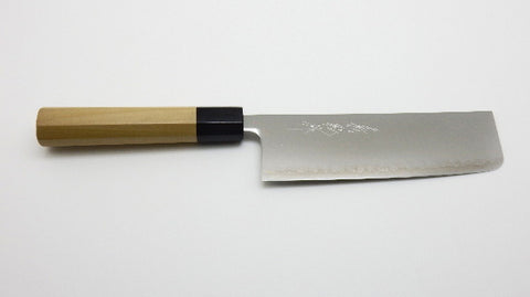 Yoshihiro Aogami Super Nakiri - Carbon Steel Chef's Nakiri with High Edge Retention, Magnolia Handle