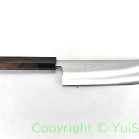 Yoshihiro Aogami Super Clad Chef's Nakiri Octagonal Shitan Handle