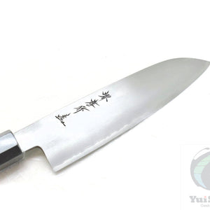 Sakai Takayuki GINSAN/Silver #3 Ebony Handle, Japanese Style Santoku 180 mm