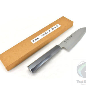 Sakai Takayuki GINSAN/Silver #3 Ebony Handle, Japanese Style Santoku 180 mm