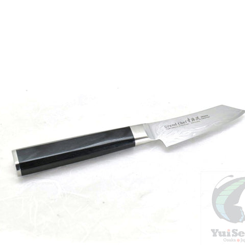 Sakai Takayuki GRAND CHEF SEIGAIHA 45 Layers Damascus BOHLER SP Steel Kengata Paring Knife 80 mm