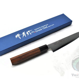 Sakai Takayuki GRAND CHEF HAMON 45 Layers Damascus BOHLER SP Steel Paring Knife 150 mm