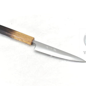 YuiSenri Aogami Super Clad Japanese Style Paring Knife 135 mm with Oak Handle