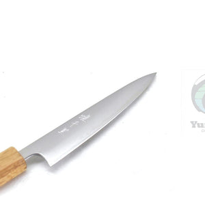 YuiSenri Aogami Super Clad Japanese Style Paring Knife 135 mm with Oak Handle