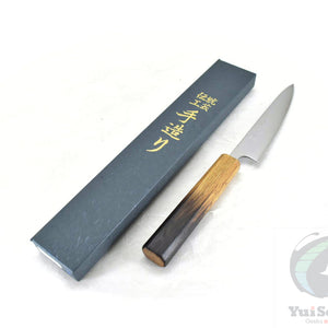 YuiSenri Aogami Super Clad Japanese Style Paring Knife 135 mm with Oak Handle
