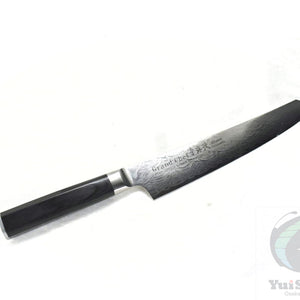 Sakai Takayuki GRAND CHEF SEIGAIHA 45 Layers Damascus BOHLER SP Steel Kengata Sujihiki 250 mm
