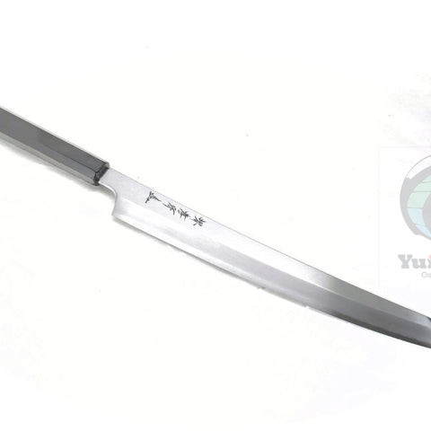 Sakai Takayuki GINSAN /Silver #3 Stainless Kiritsuke Style Yanagiba, Ebony Handle