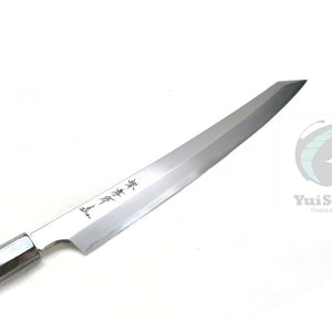 Sakai Takayuki GINSAN /Silver #3 Stainless Kiritsuke Style Yanagiba, Ebony Handle