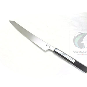 Sakai Takayuki GINSAN /Silver #3 Stainless Kiritsuke Style Yanagiba, Ebony Handle