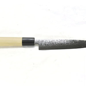 Yoshihiro Ginsan Damascus Paring Knife 150 mm - Stainless Chef's Petty with Excellent Edge Retention and Easy Maintenance, Magnolia Handle