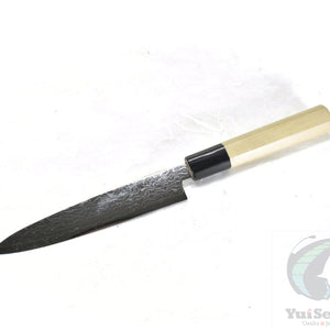 Yoshihiro Ginsan Damascus Paring Knife 150 mm - Stainless Chef's Petty with Excellent Edge Retention and Easy Maintenance, Magnolia Handle