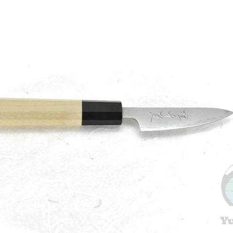 YuiSenri Original Aogami Super Paring Knife 80 mm – Japanese Carbon Steel Petty Knife with Magnolia Handle