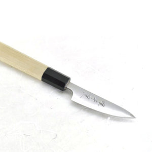 YuiSenri Original Aogami Super Paring Knife 80 mm – Japanese Carbon Steel Petty Knife with Magnolia Handle