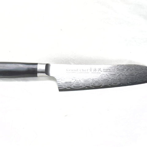 Sakai Takayuki Grand Chef Seigaiha Santoku 180 mm – 45-Layer Damascus Böhler N685 Stainless Steel Japanese Multi-Purpose Knife