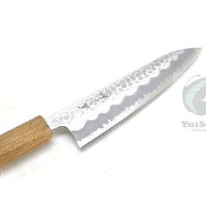 YuiSenri Aogami Super Gyuto 180 mm- Carbon Steel Chef's Knife with High Edge Retention, Oak Handle