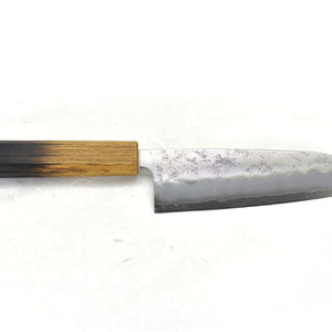 YuiSenri Ginsan Nashiji Finish, Chef's Santoku - Stainless Chef's Santoku with Excellent Edge Retention and Easy Maintenance, Oak Handle