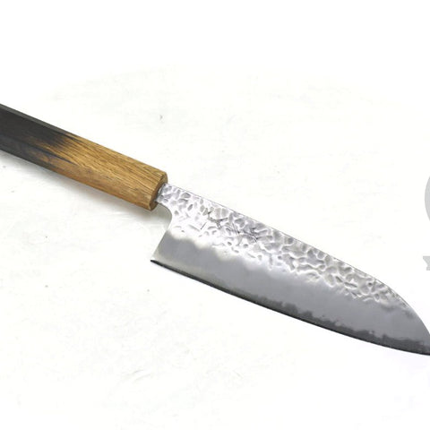 YuiSenri White Steel #1 Santoku 165 mm – Hammered Carbon Steel Japanese Multi-Purpose Knife