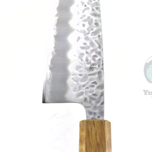 YuiSenri White Steel #1 Santoku 165 mm – Hammered Carbon Steel Japanese Multi-Purpose Knife