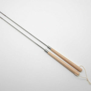 Stainless Tempura Chopsticks with Wooden Handle /420 mm