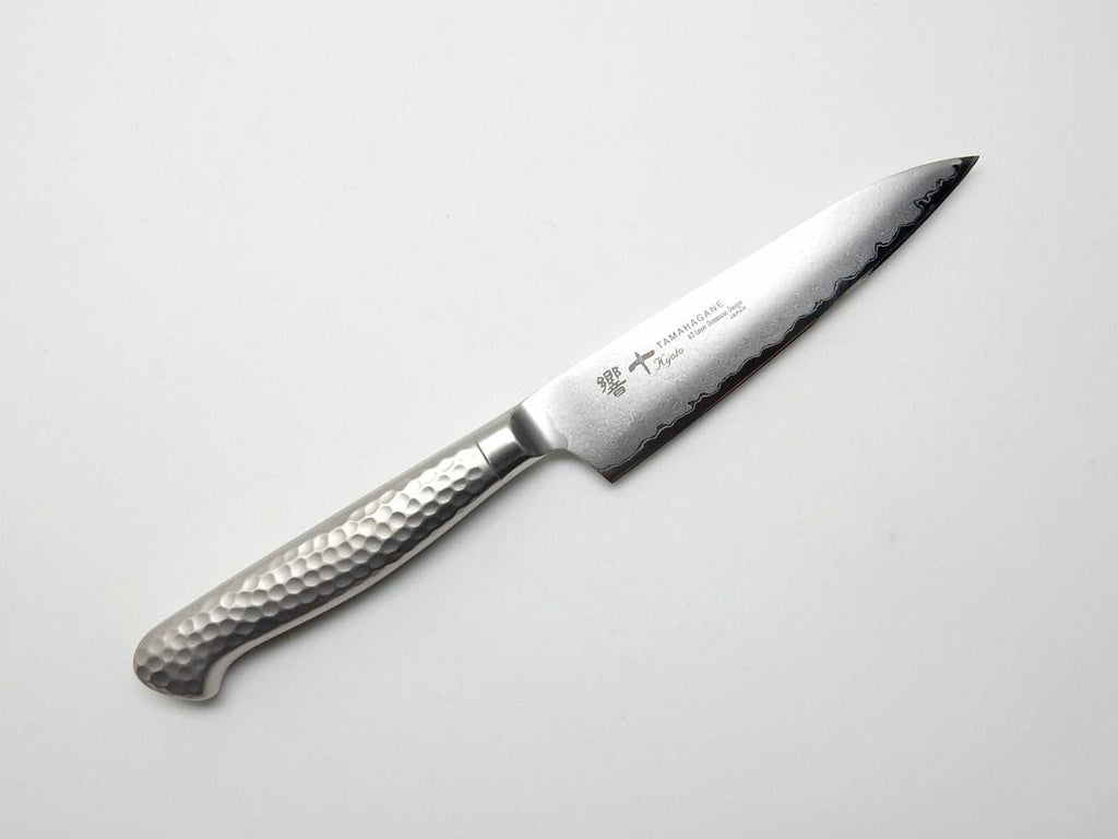 片岡製作所(Kataoka Seisakujyo) Kataoka Seisakusho Tamahagane KS-1108 Hibiki 10 Petty Knife, Hammered 4.7 Inches (120 mm)