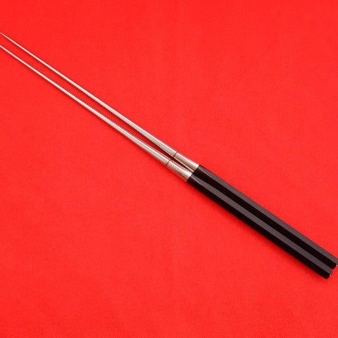 Professional MORIBASHI Stainless Chopsticks Hexagonal Black Wood