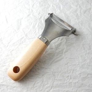 Japanese Kitchen tool, Handmade Stainless Peeler with Wooden Handle
