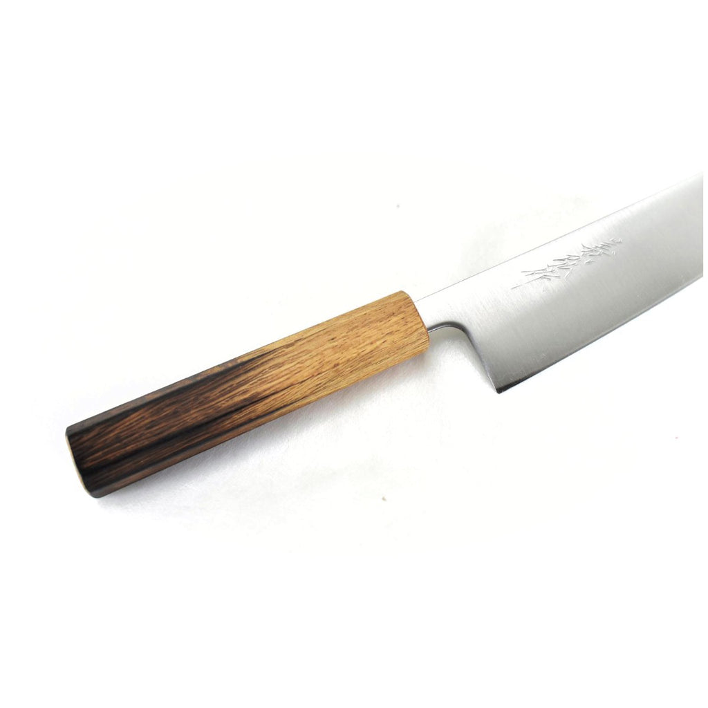 Yoshihiro VG-1 Gold Stainless Steel Gyuto Japanese Chefs Knife Ambrosi –  Yoshihiro Cutlery