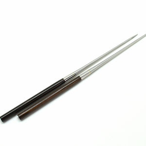 Professional MORIBASHI Stainless Chopsticks Round Ebony Handle