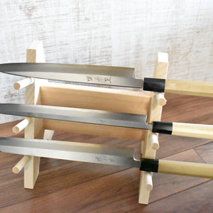 Wooden Knife Stand for 3 knives/6 knives for Display