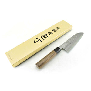 GINSAN /Yasuki Silver 3 Stainless Steel, Japanese Style Chef's Santoku 165 mm Nashiji Finish